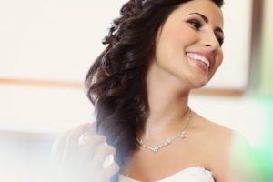 Smiling beautiful bride