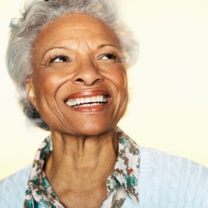 Elderly lady smiling