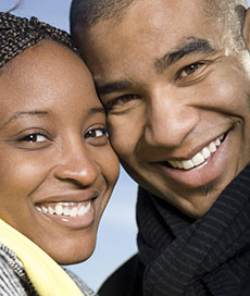 Happy couple smiling