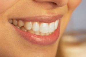 Close up face of smiling woman